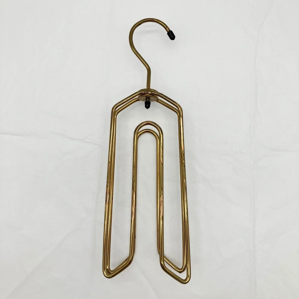 Mission Industries Accessory Hanger Tie Monarch 12.5in Brass Vintage MCM Swivel